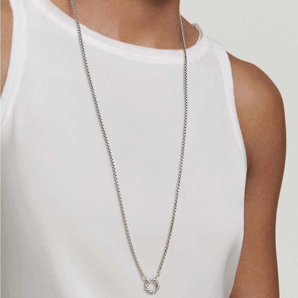 David Yurman Cable Amulet Vehicle Box Chain Necklace - Picture 4 of 6